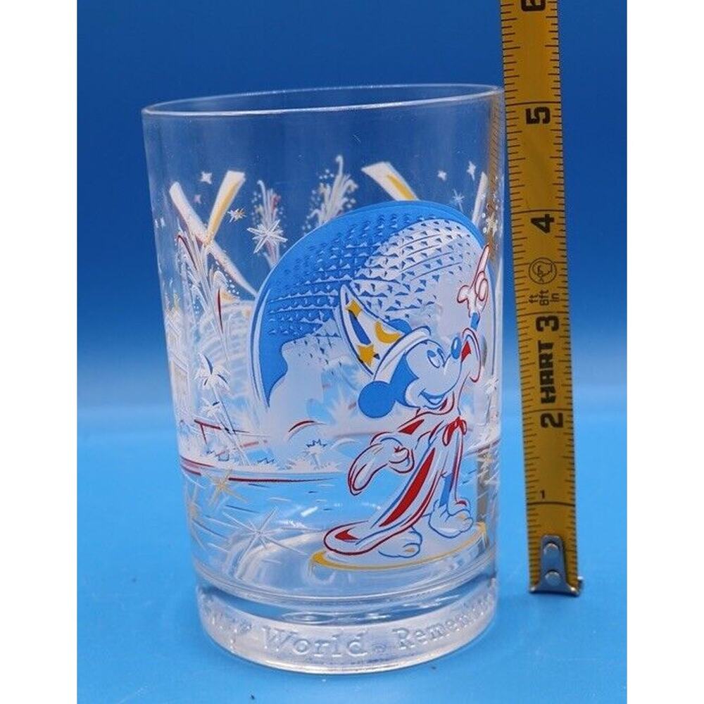 WALT DISNEY WORLD Glass Cup Remember the Magic‎ 25th Anniversary MICKEY MOUSE 5" - Picture 7 of 8